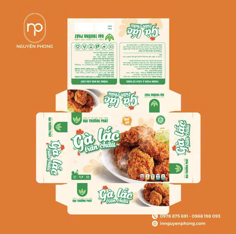 In hộp đựng gà lắc 